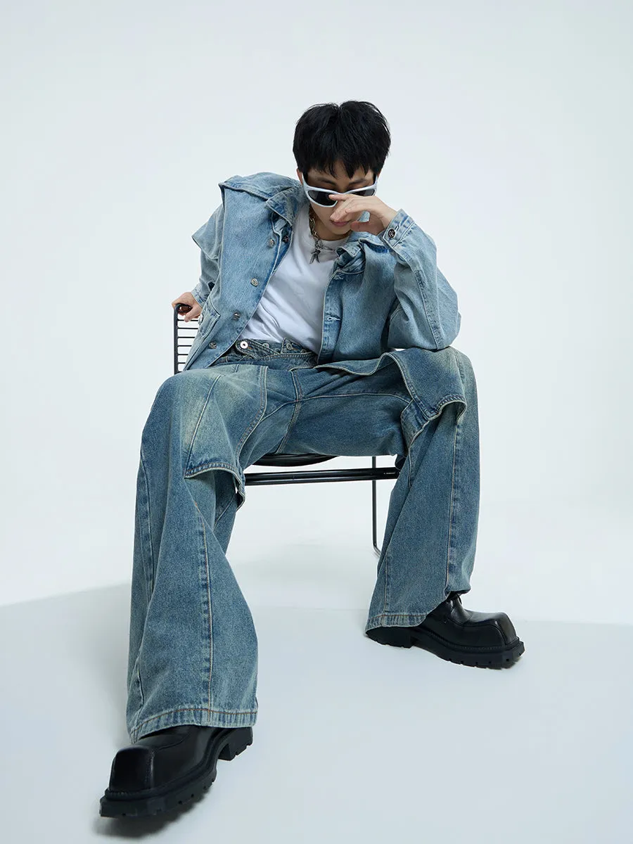 【23s September.】Design Sense Denim Jacket -L