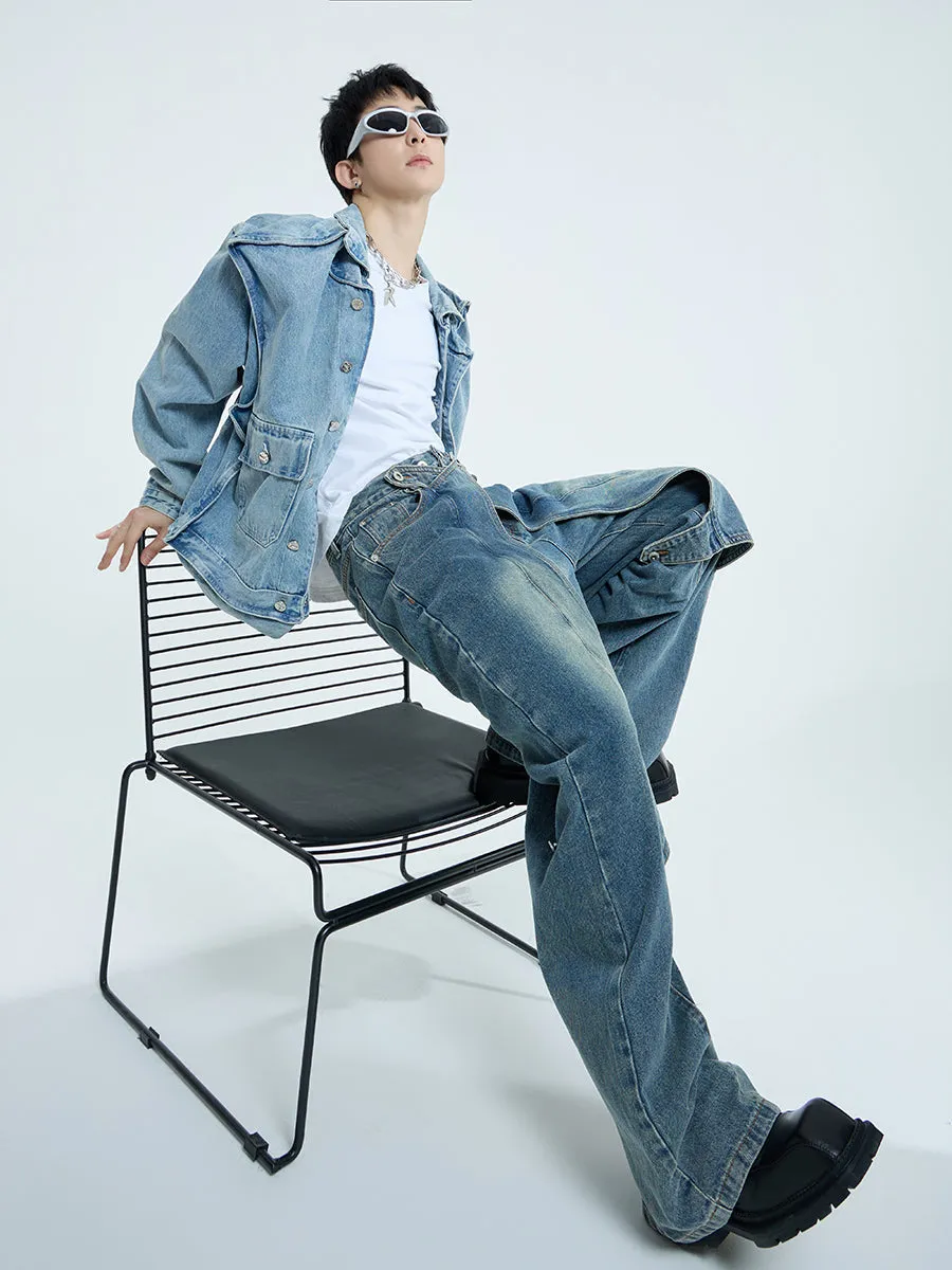 【23s September.】Design Sense Denim Jacket -L