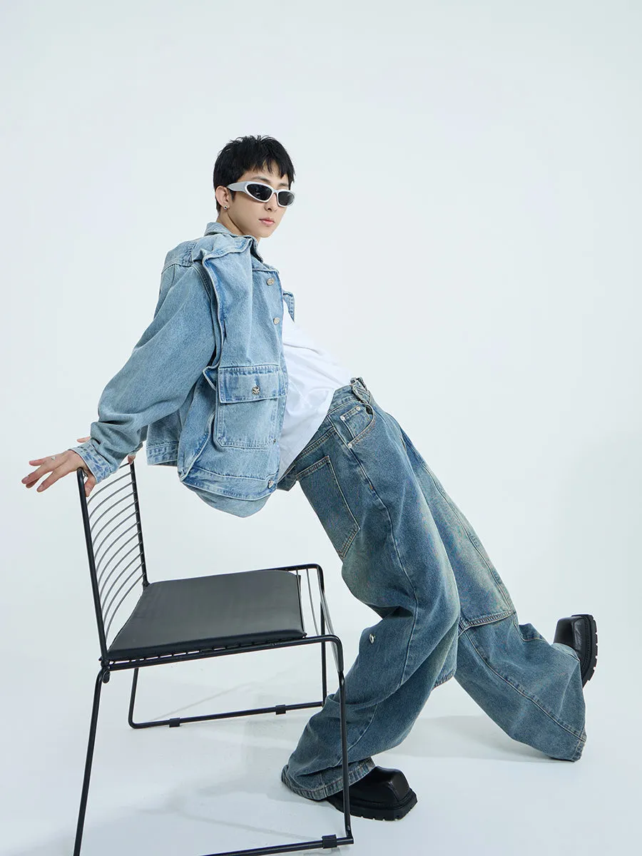 【23s September.】Design Sense Denim Jacket -L