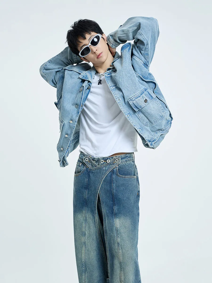 【23s September.】Design Sense Denim Jacket -L