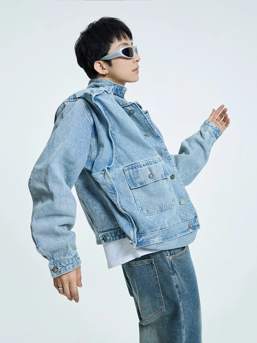 【23s September.】Design Sense Denim Jacket -L