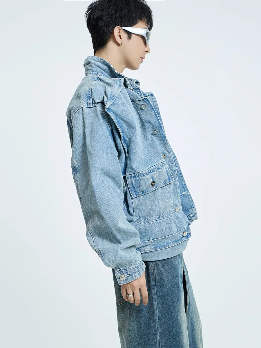 【23s September.】Design Sense Denim Jacket -L