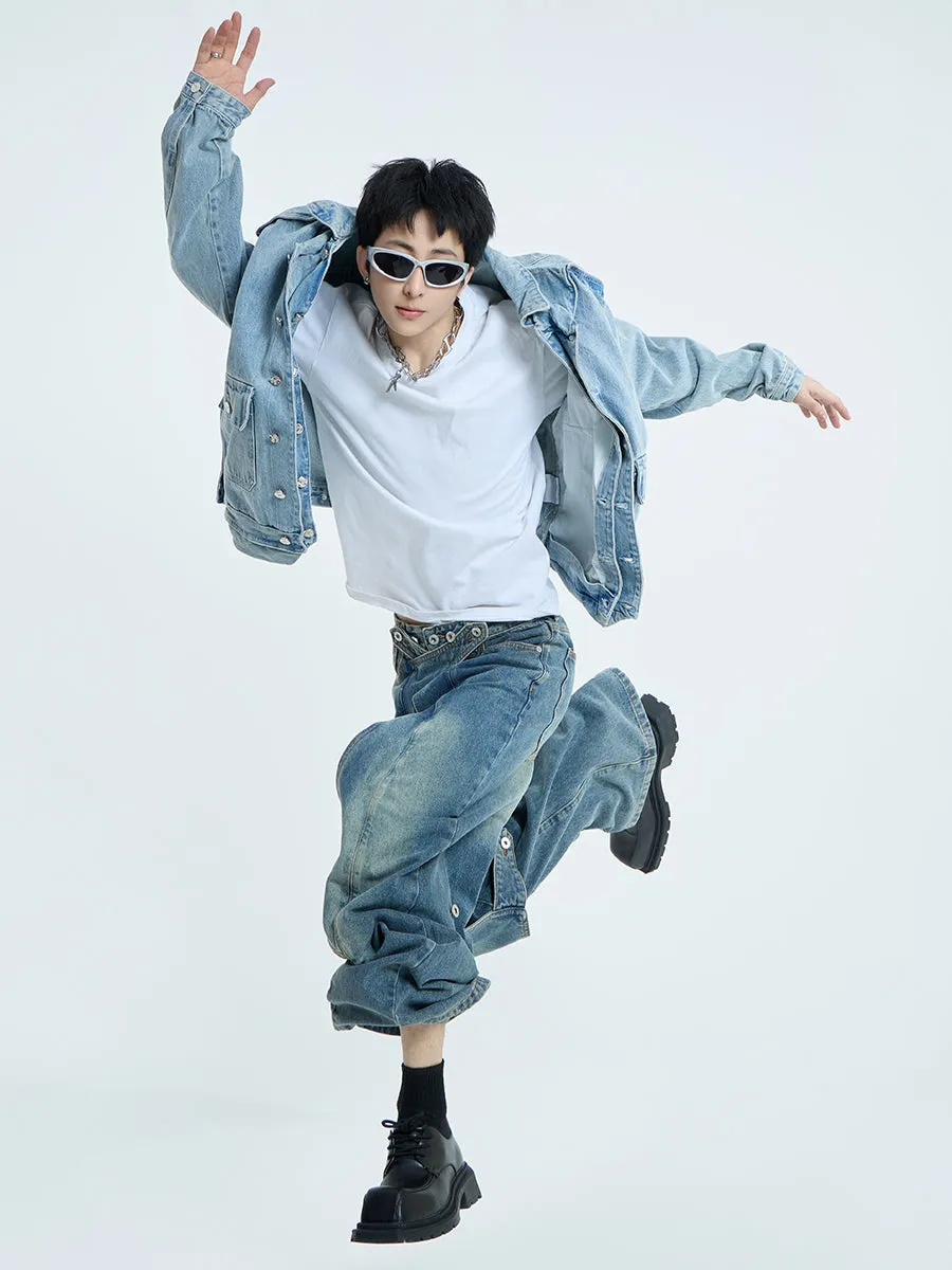 【23s September.】Design Sense Denim Jacket -L