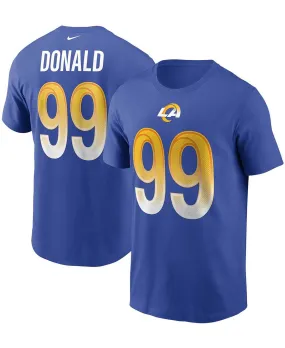 Aaron Donald Royal Los Angeles Rams Nike Men's Name and Number T-Shirt