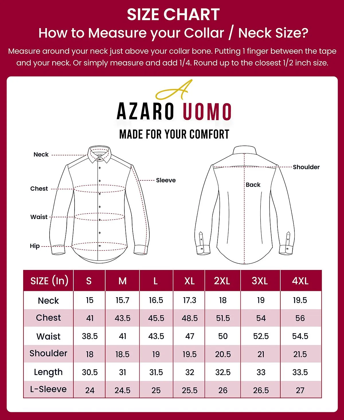 Azaro Uomo Men's Long Sleeve Geometric Button Down Business Shirt