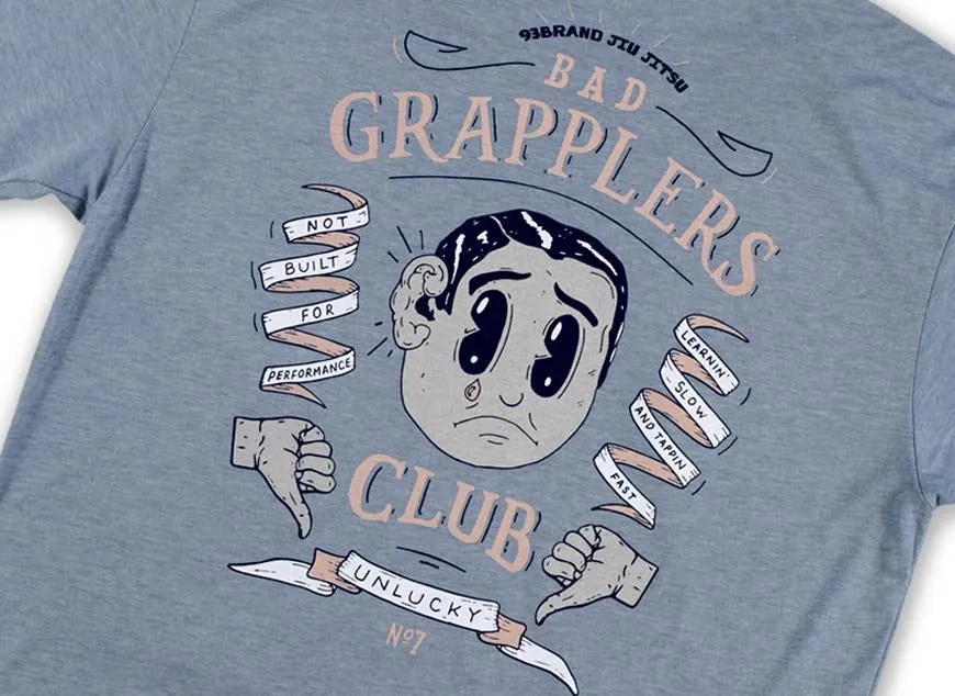 BAD GRAPPLERS CLUB Triblend Tee - Stonewash