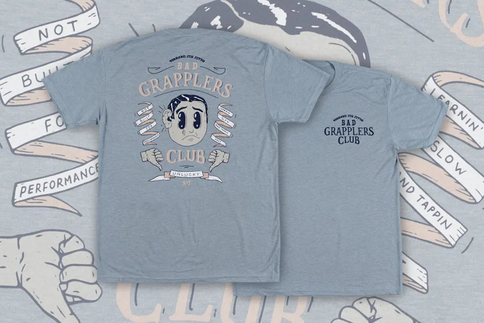 BAD GRAPPLERS CLUB Triblend Tee - Stonewash