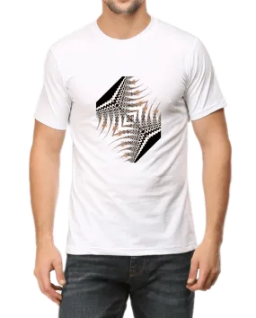 Black & White Geometric Art Men's T Shirt D01