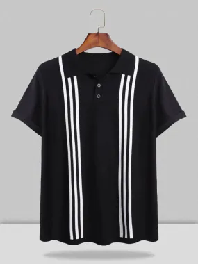 Black Stripe Polo Shirts