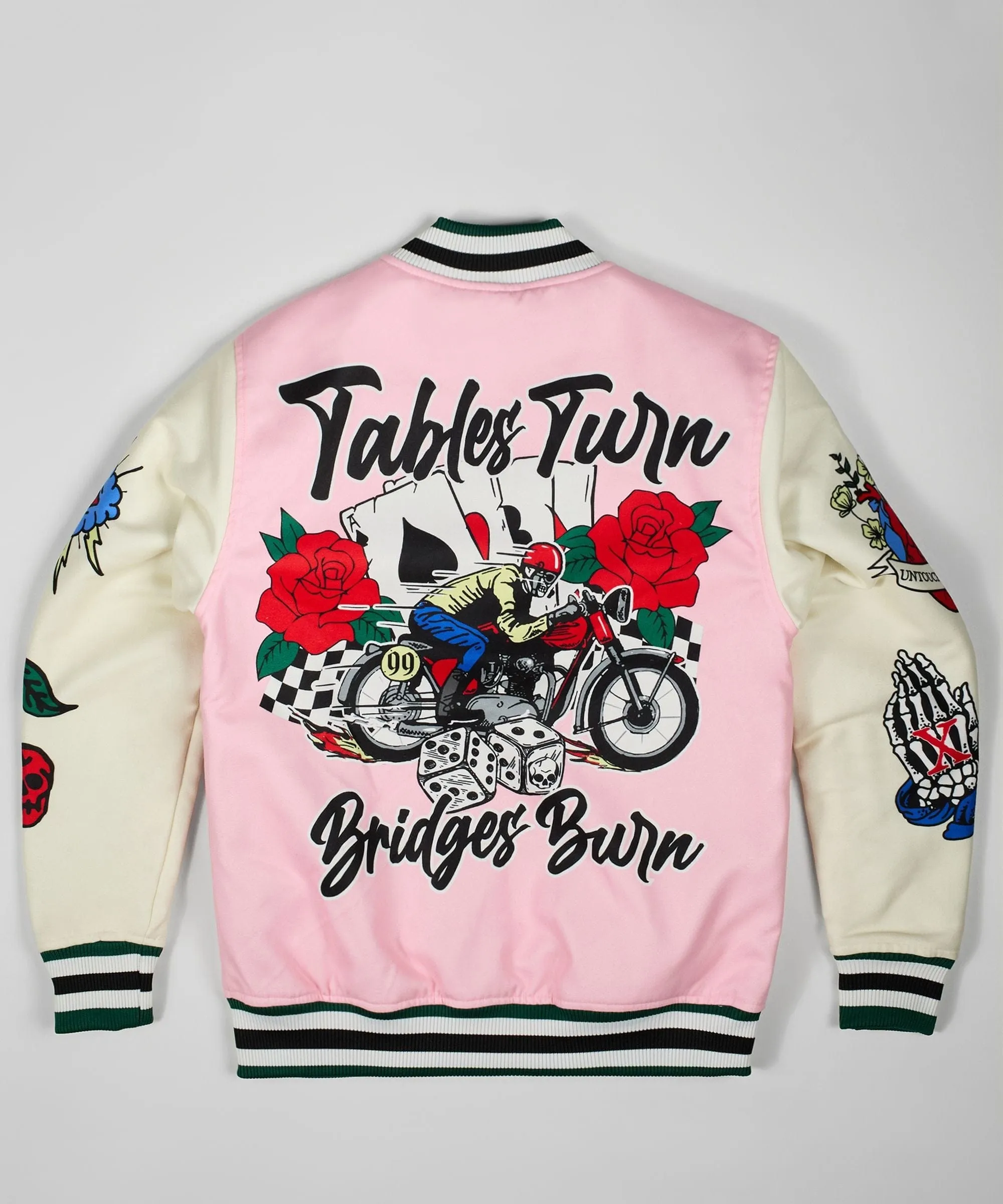 Bridges Burn Bomber Jacket - Pink