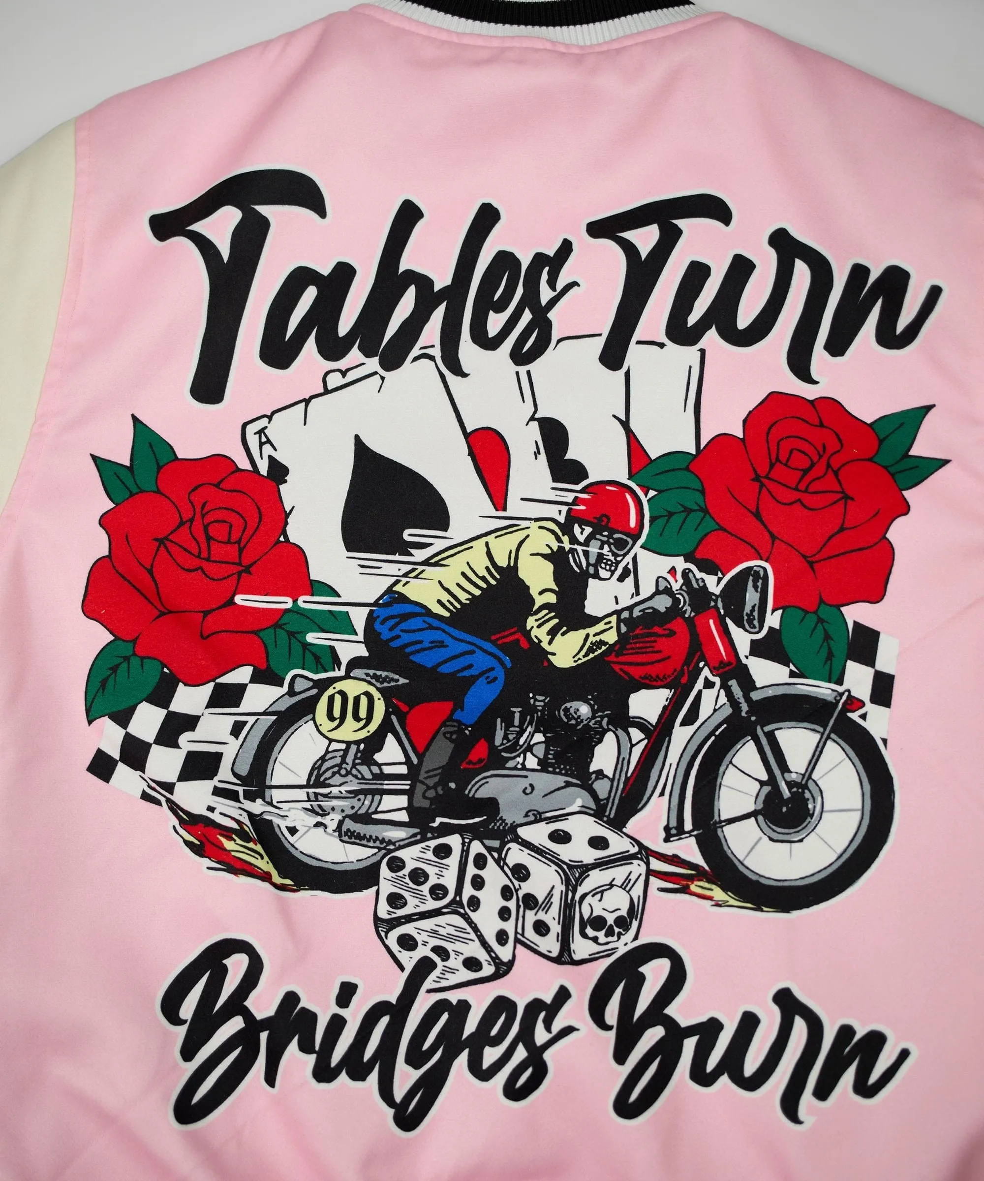 Bridges Burn Bomber Jacket - Pink