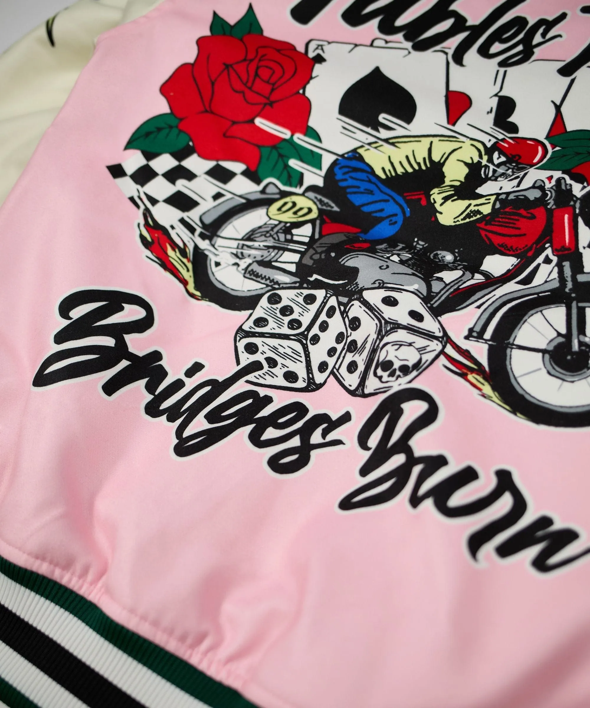 Bridges Burn Bomber Jacket - Pink