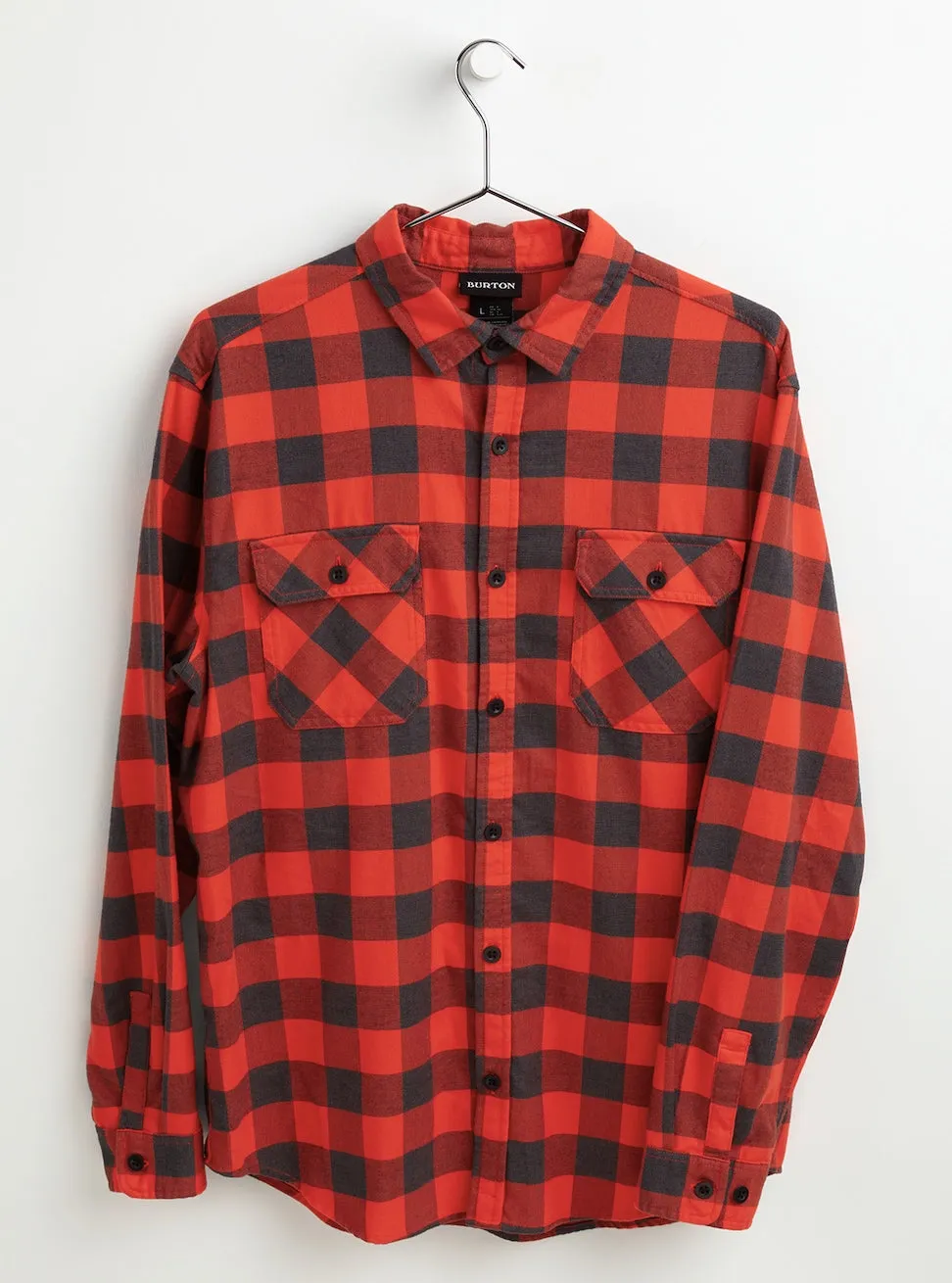 Burton Brighton Flannel Mens Fiesta Red Heather Buffalo Plaid