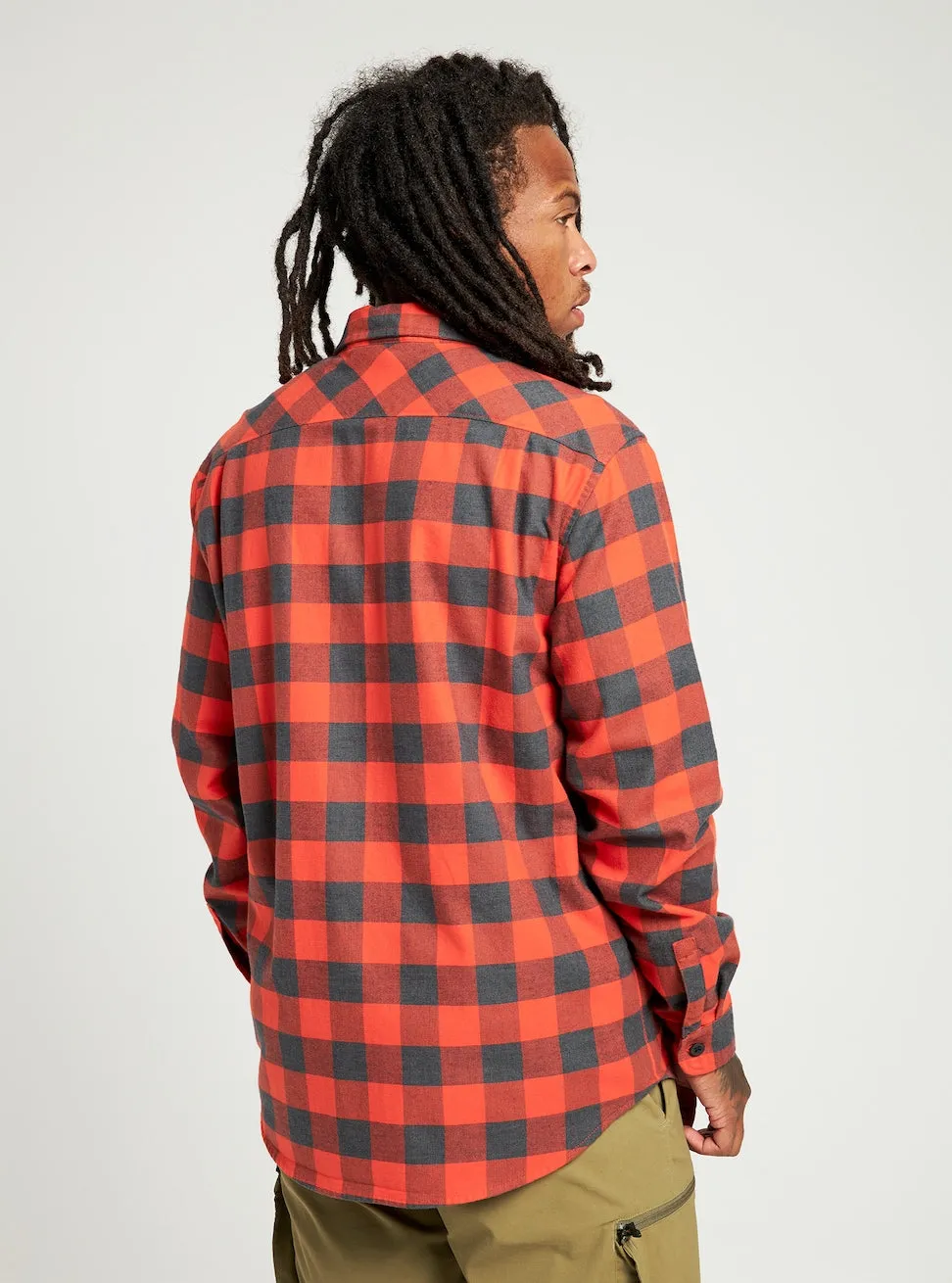 Burton Brighton Flannel Mens Fiesta Red Heather Buffalo Plaid