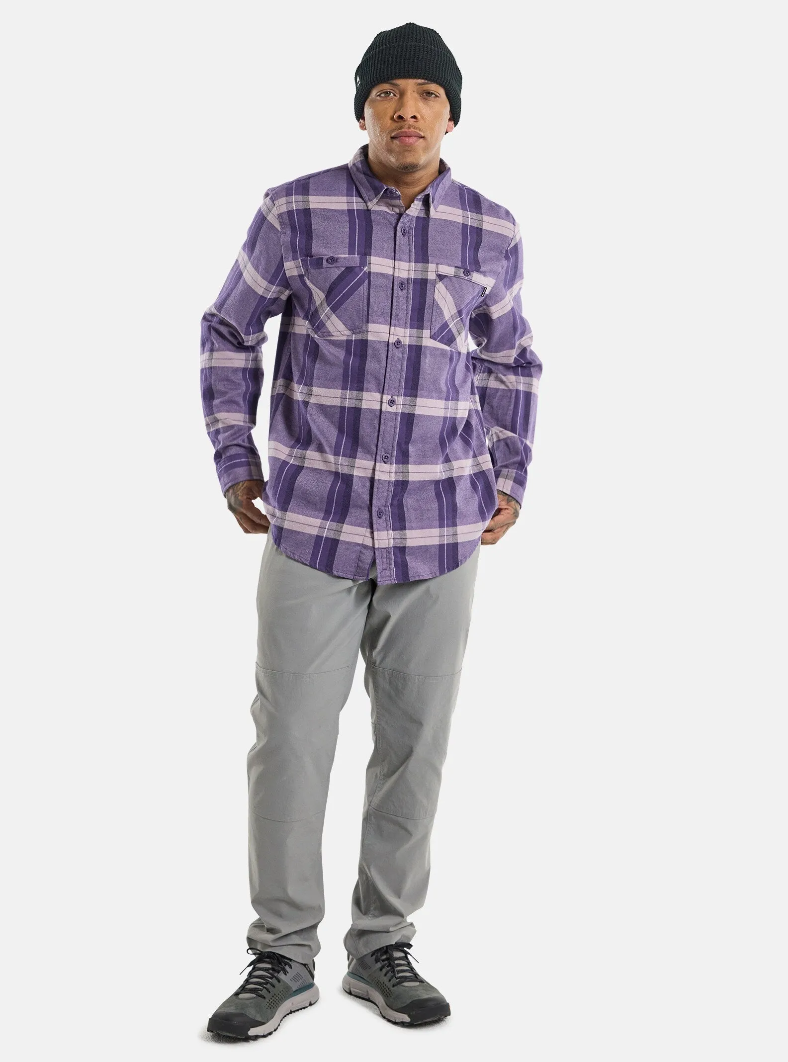 Burton Favorite Flannel Mens Elderberry Sparse Plaid