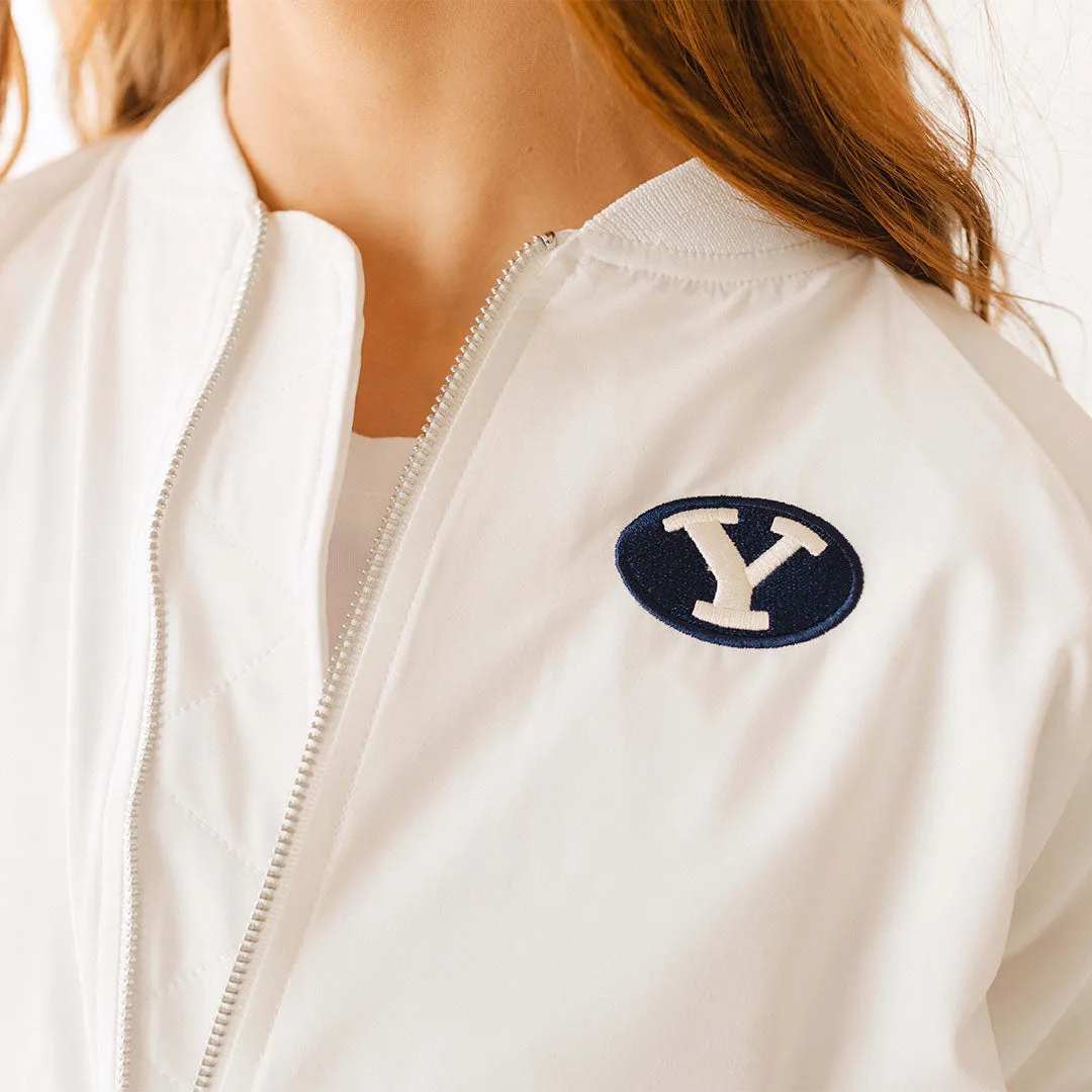 BYU Bomber Jacket, White