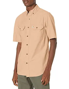 Carhartt 104369 Men's Relaxed Fit Midweight Chambray Short-Sleeve Shirt