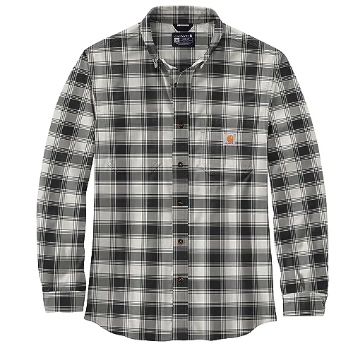 Carhartt 105945 Men's Rugged Flex Relaxed Fit Midweight Flannel Long-S - 2X-Large Tall - Malt