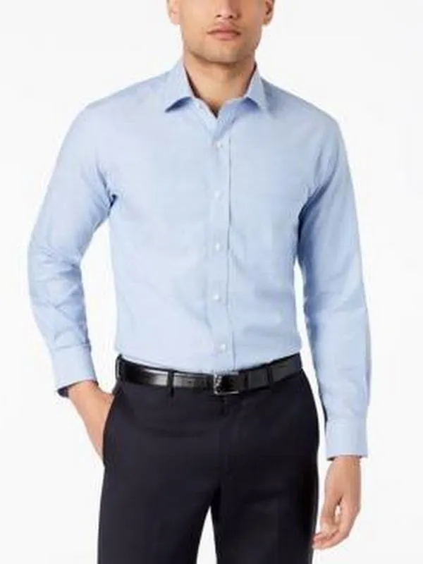 Club Room Mens Slim-Fit Pinpoint Dress Shirt