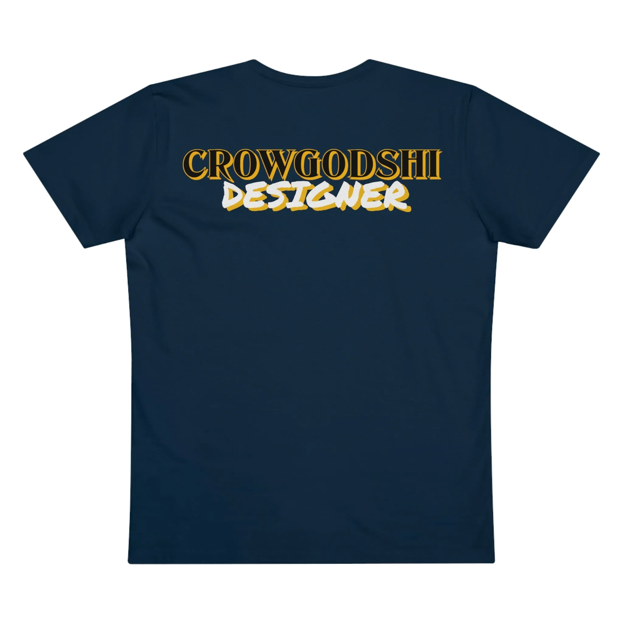 Crowgodshi Designer First Generation Men’s Presenter V-neck, GOLD LOGO