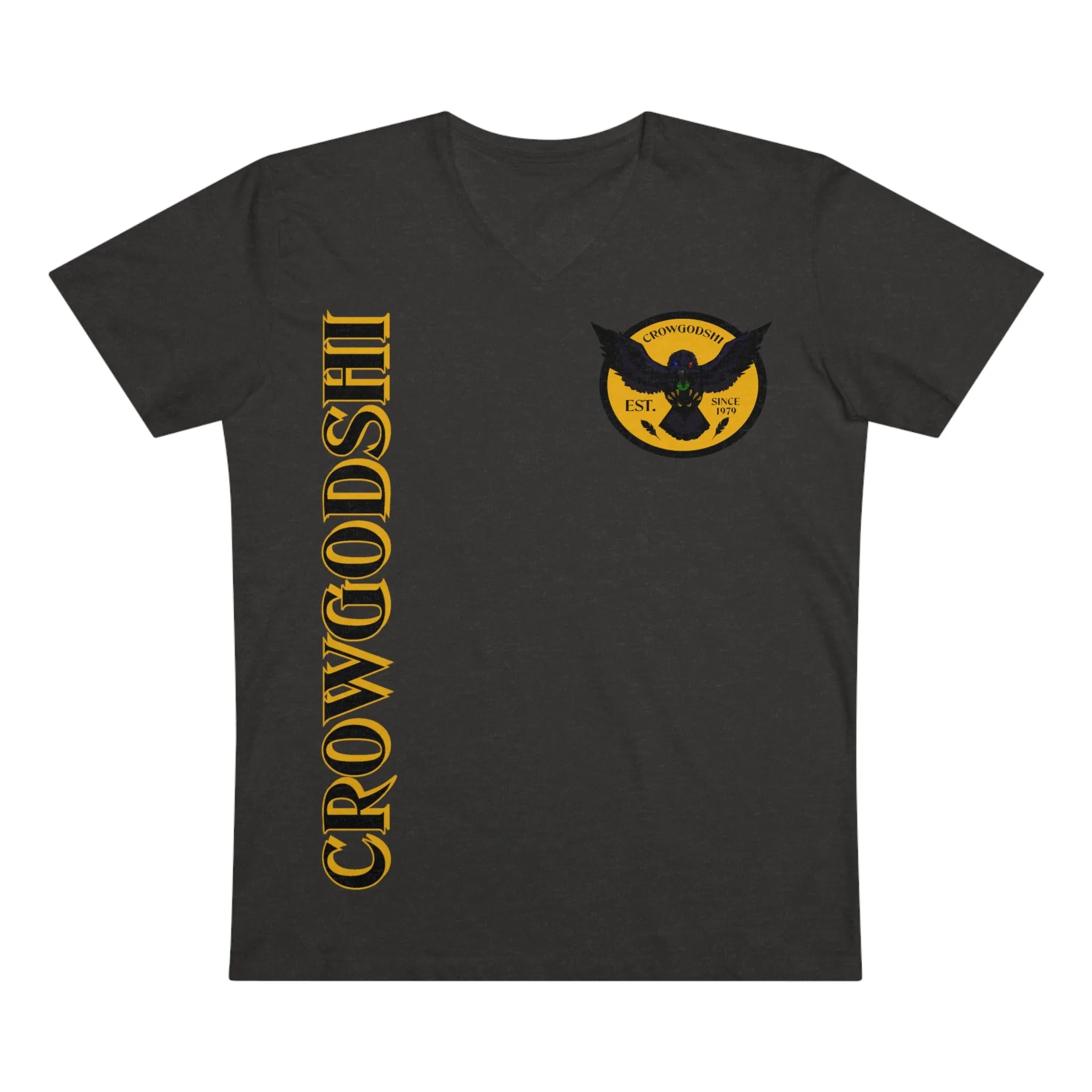 Crowgodshi Designer First Generation Men’s Presenter V-neck, GOLD LOGO