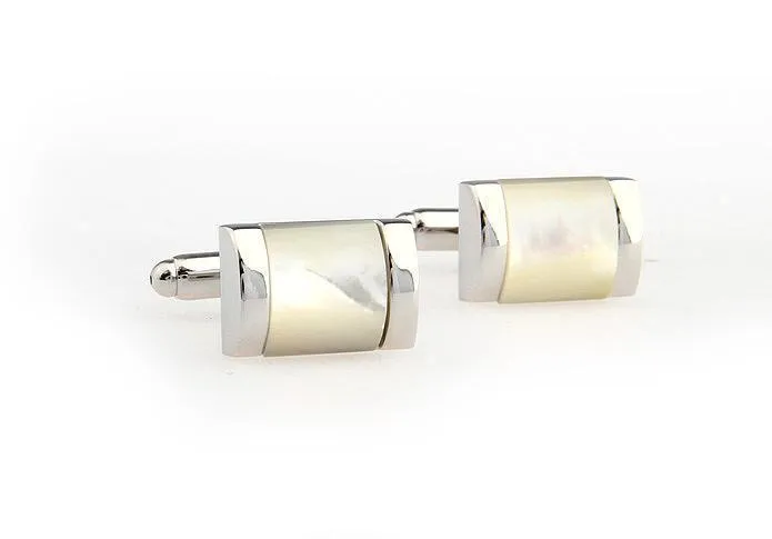 Curved Mother of Pearl Cufflinks