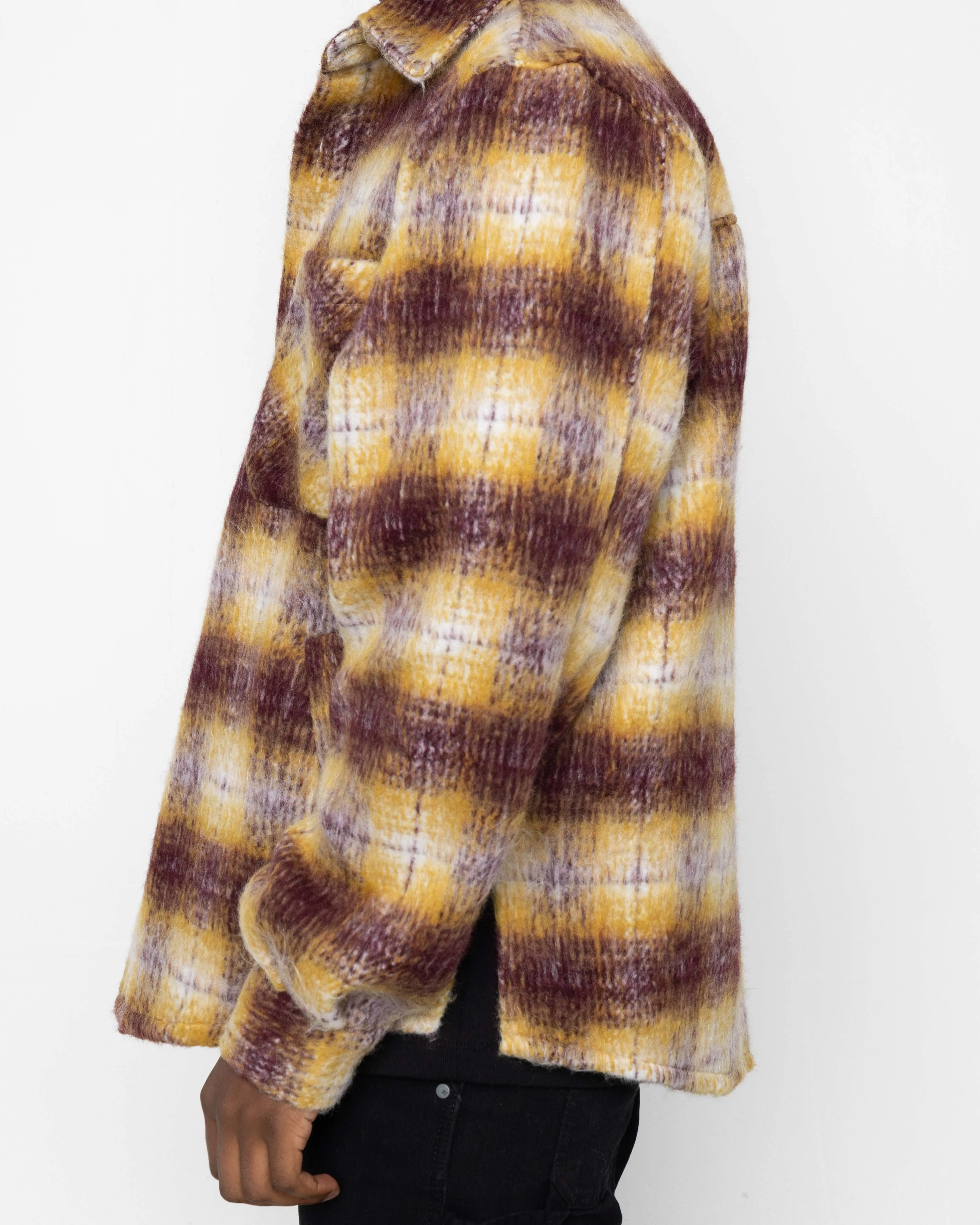 EPTM SIDE SLIT FLANNEL-MUSTARD