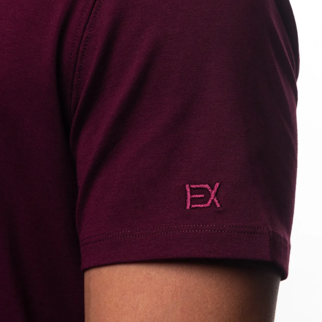 Essential V Neck T-Shirt - Burgundy