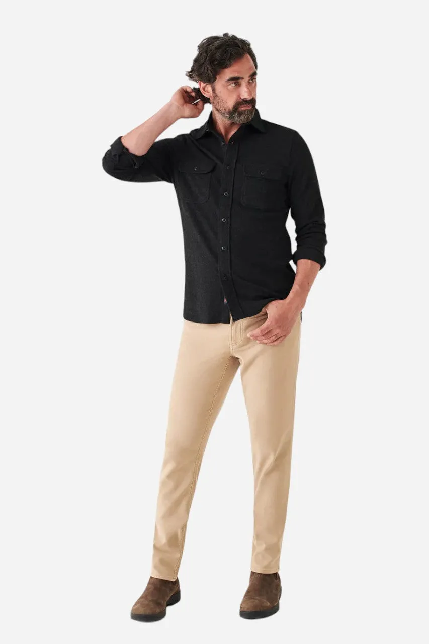 Faherty Legend Sweater Shirt in Heather Black