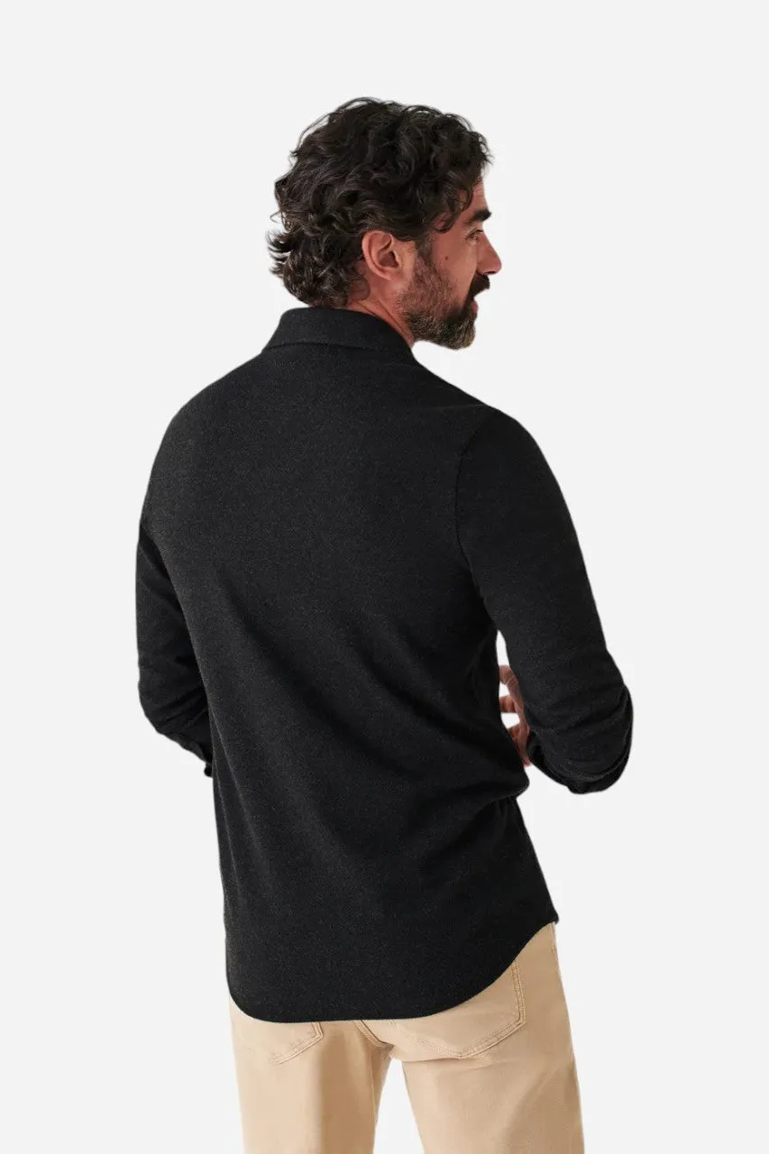 Faherty Legend Sweater Shirt in Heather Black