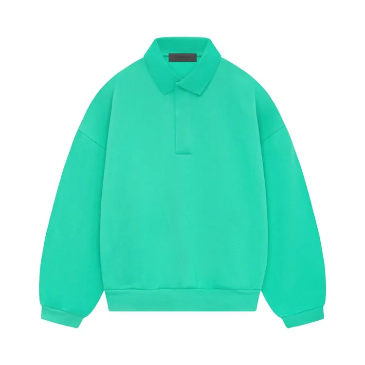 Fear Of God Essentials Fear of God Essentials Long-Sleeve 'Mint Leaf' Polo, Green