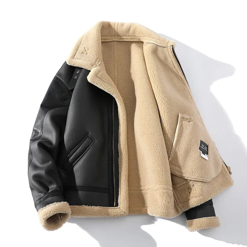 Funki Buys | Jackets | Men's Faux Leather and Sheepskin Jacket