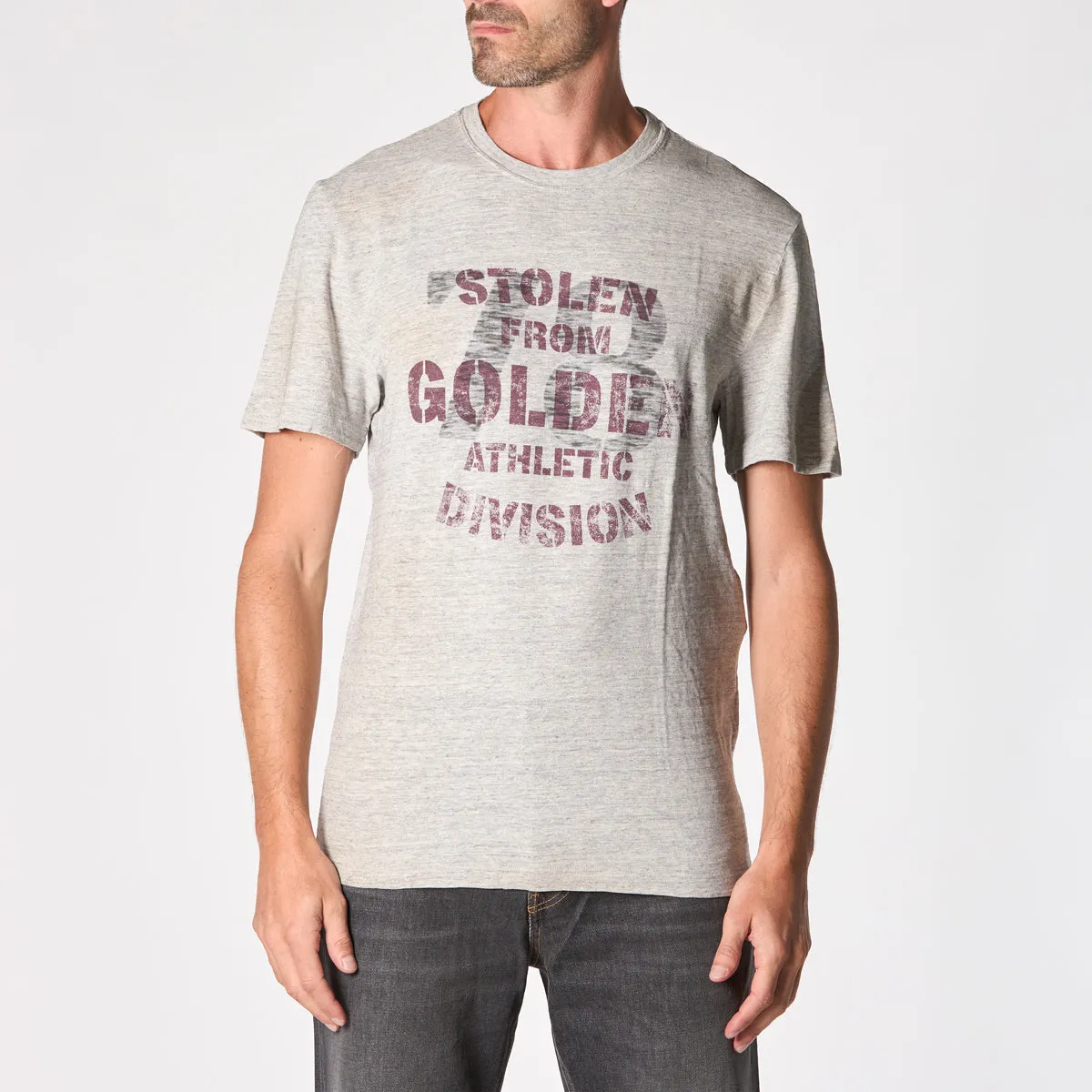 GOLDEN GOOSE T-SHIRT GMP01220.P001643 60276 LIGHT GREY