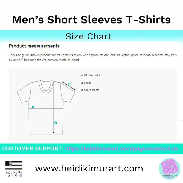 Grey Floral Men's T-shirt, Regular Fit Designer Short Sleeves Crew Neck Tees For Men -Made in USA/EU