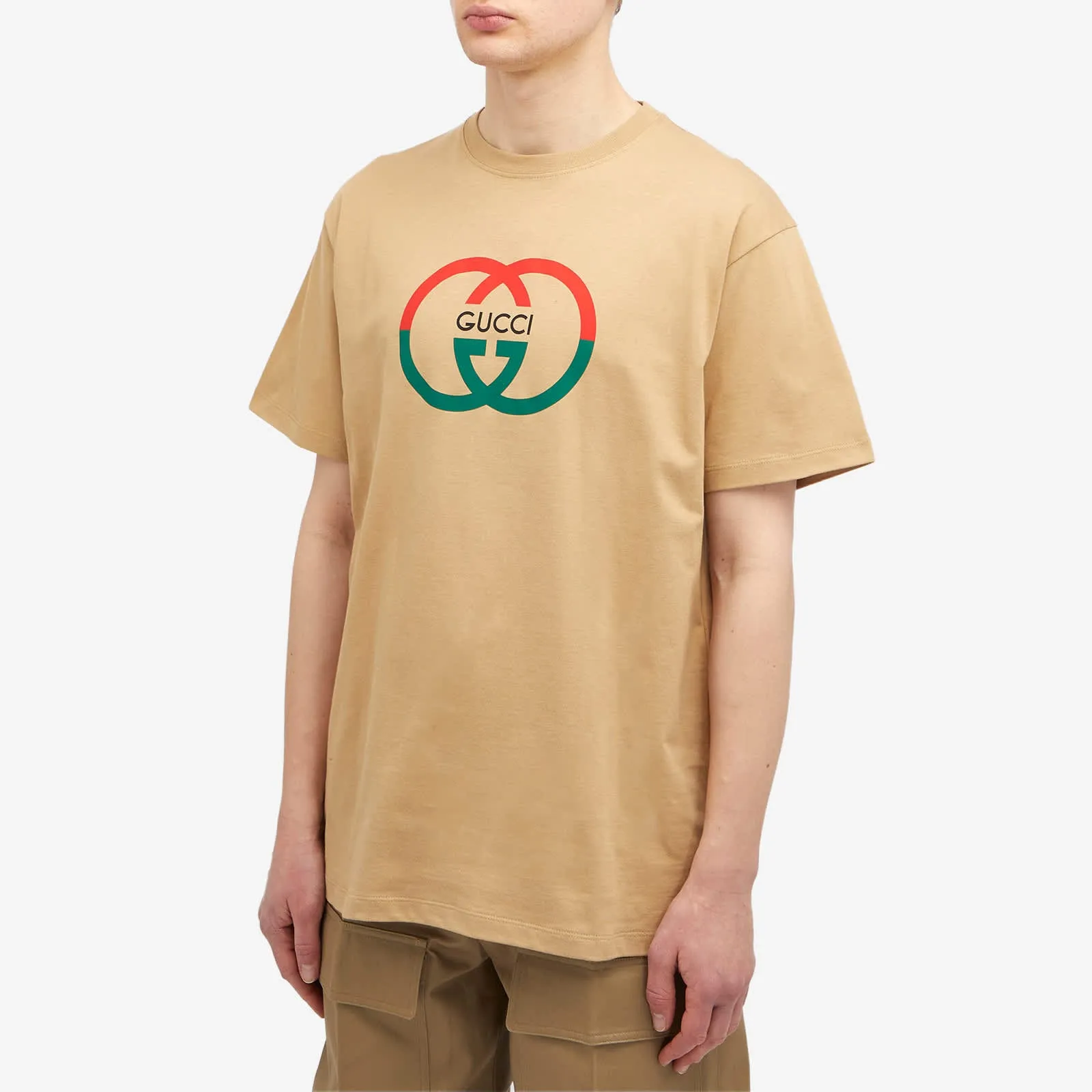 Gucci Interlocking Logo T-Shirt, Camel