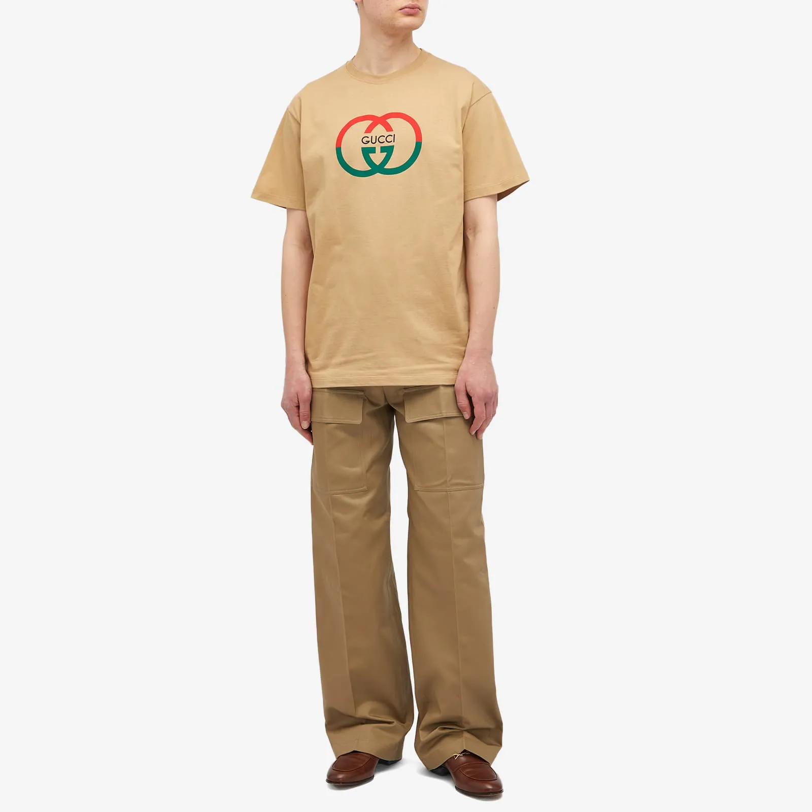 Gucci Interlocking Logo T-Shirt, Camel