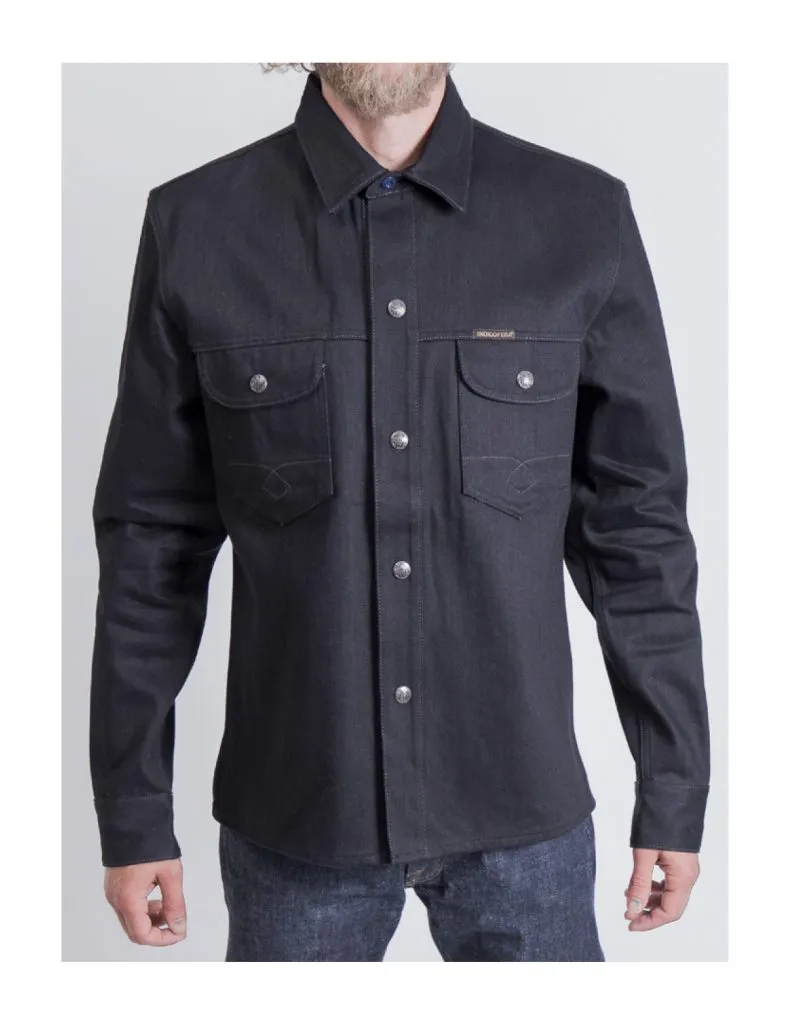 Indigofera Copeland Denim Jacket, Black Gunpowder