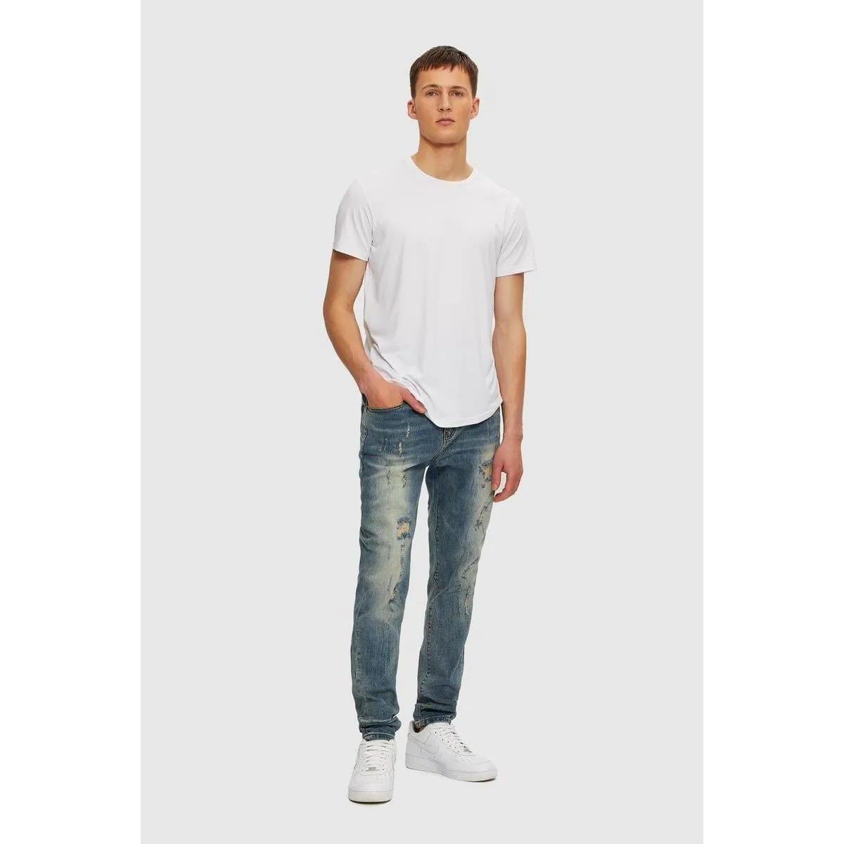 Kuwalla Tapered Skinny Dirty Blue Denim