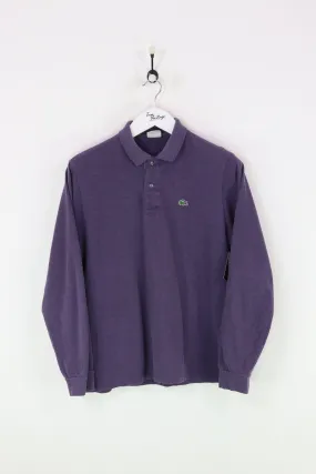 Lacoste L/S Polo Shirt Purple Small