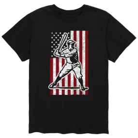 Licensed Character Men's Classic Flag Baseball T-Shirt