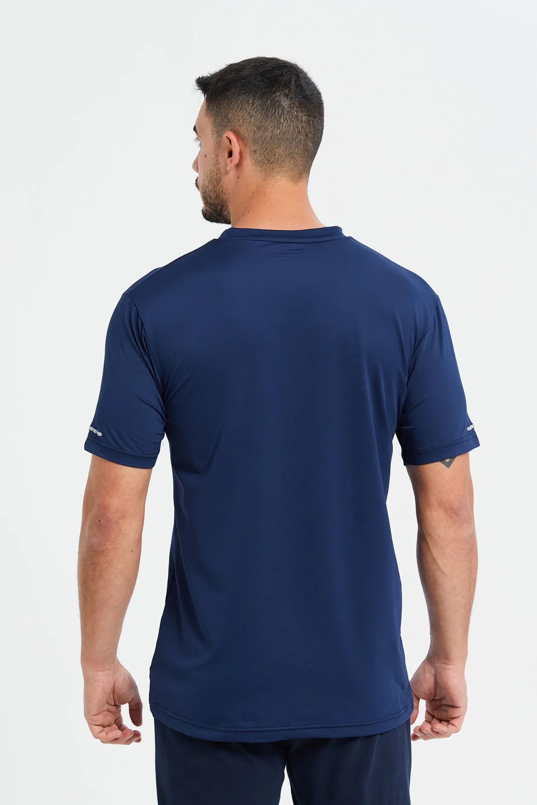 Men Blue Entry Active T-Shirt