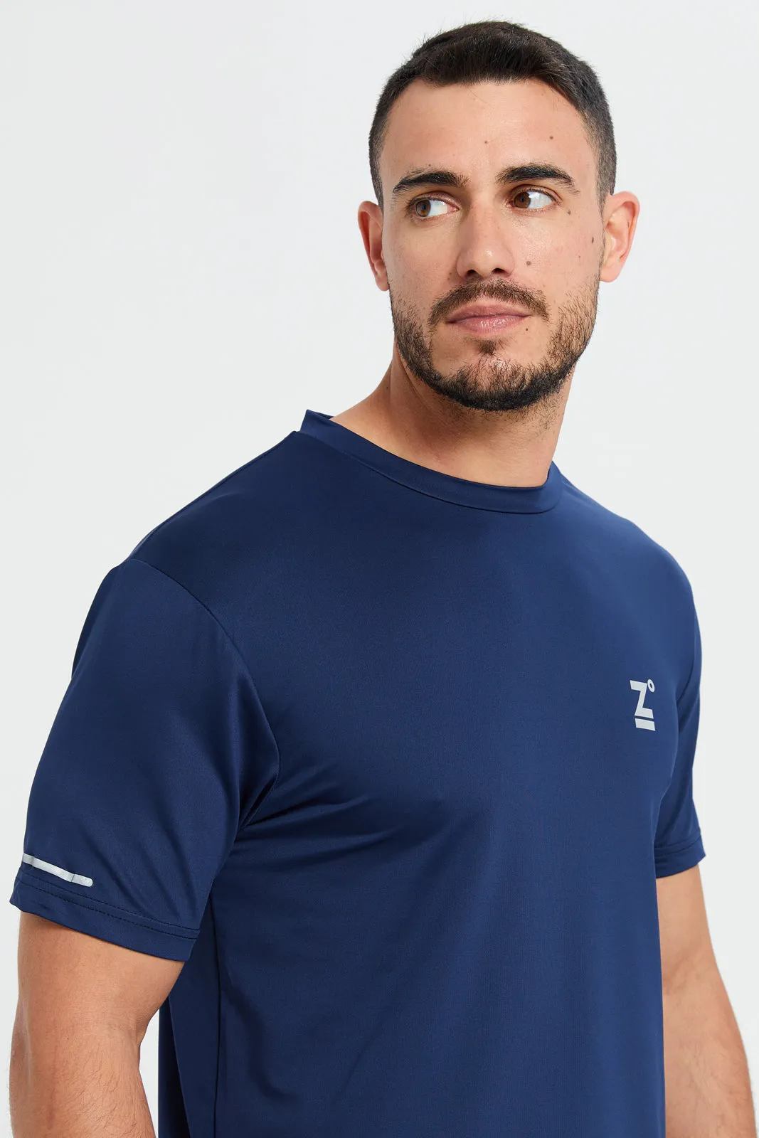 Men Blue Entry Active T-Shirt