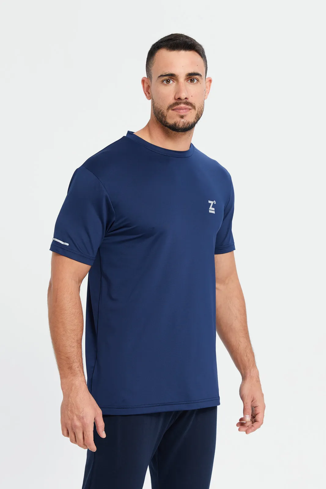 Men Blue Entry Active T-Shirt