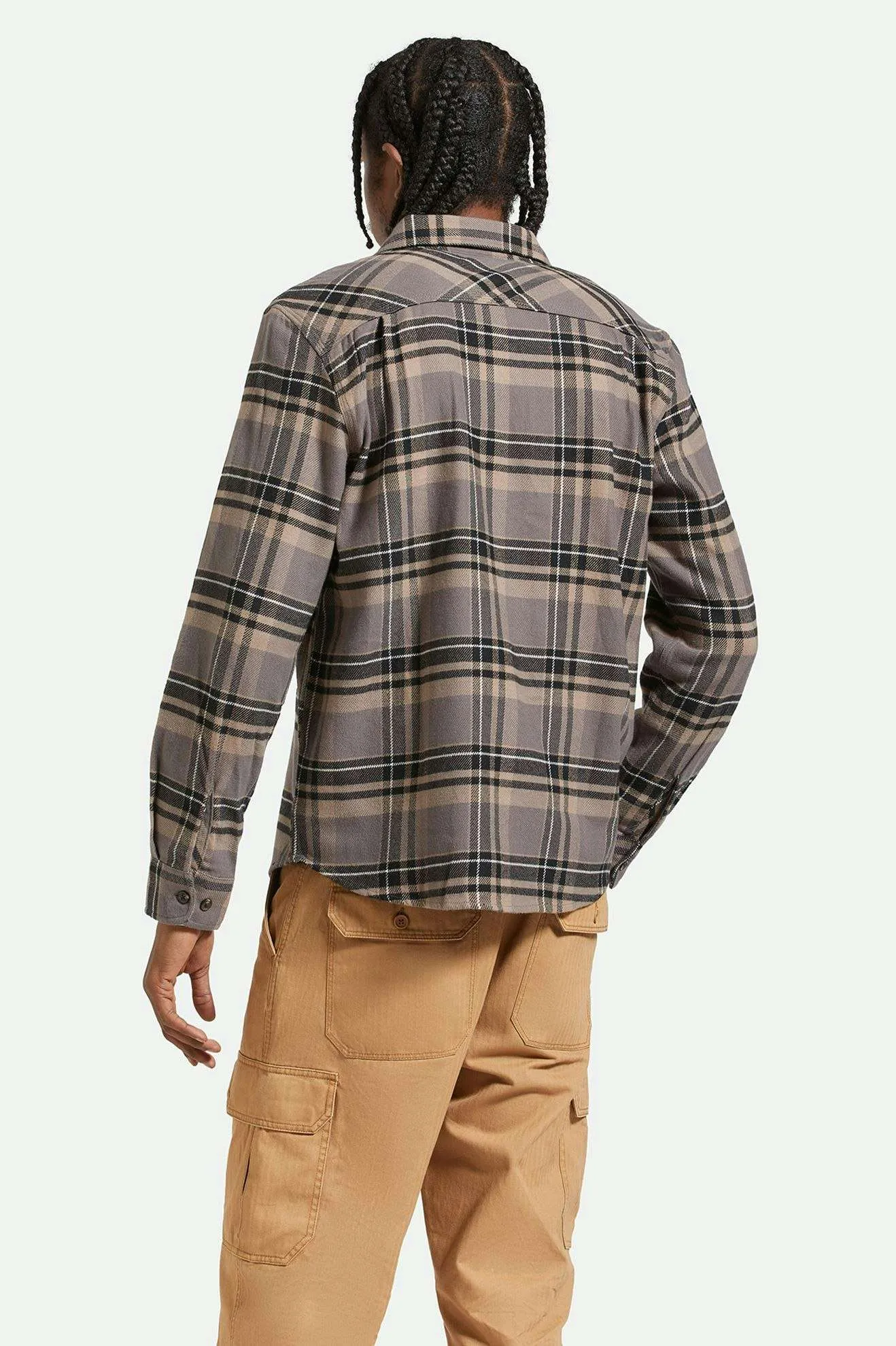 Men's Bowery Long Sleeve Flannel - Charcoal/Black/Cinder Grey