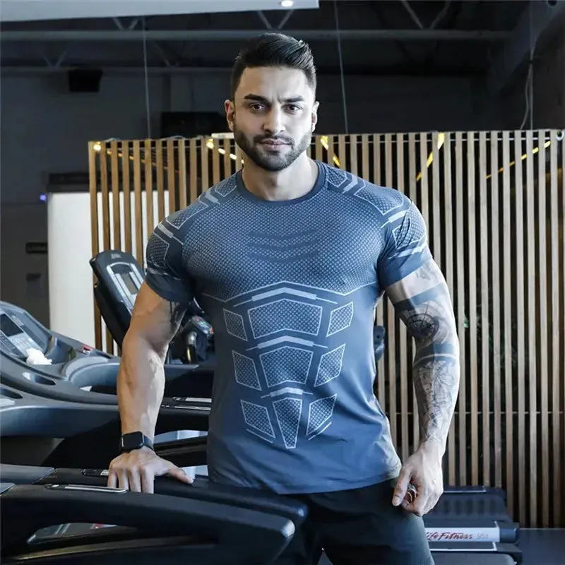 Men's Compression T-Shirt. Men's Shirts Skinny Tee Shirt. Men's Gym T-Shirts. Running T-Shirt. Fitness Sports T-Shirts.