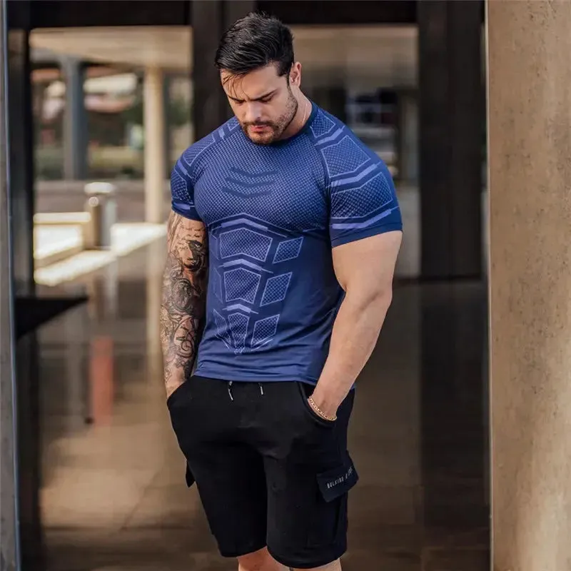 Men's Compression T-Shirt. Men's Shirts Skinny Tee Shirt. Men's Gym T-Shirts. Running T-Shirt. Fitness Sports T-Shirts.