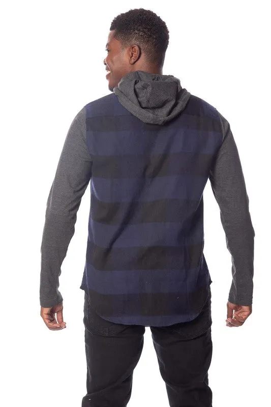 MENS FLANNEL HOODIE