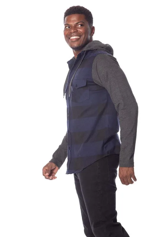 MENS FLANNEL HOODIE