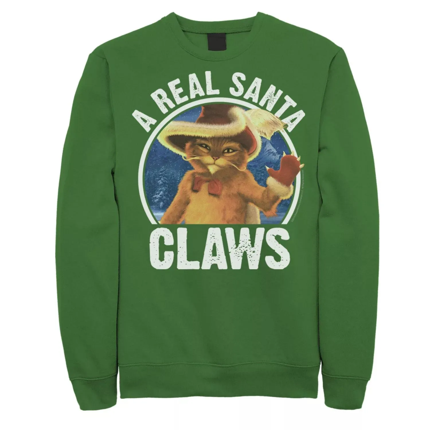 Men's Fleece Christmas Shrek Puss in Boots Claws Licensed Character