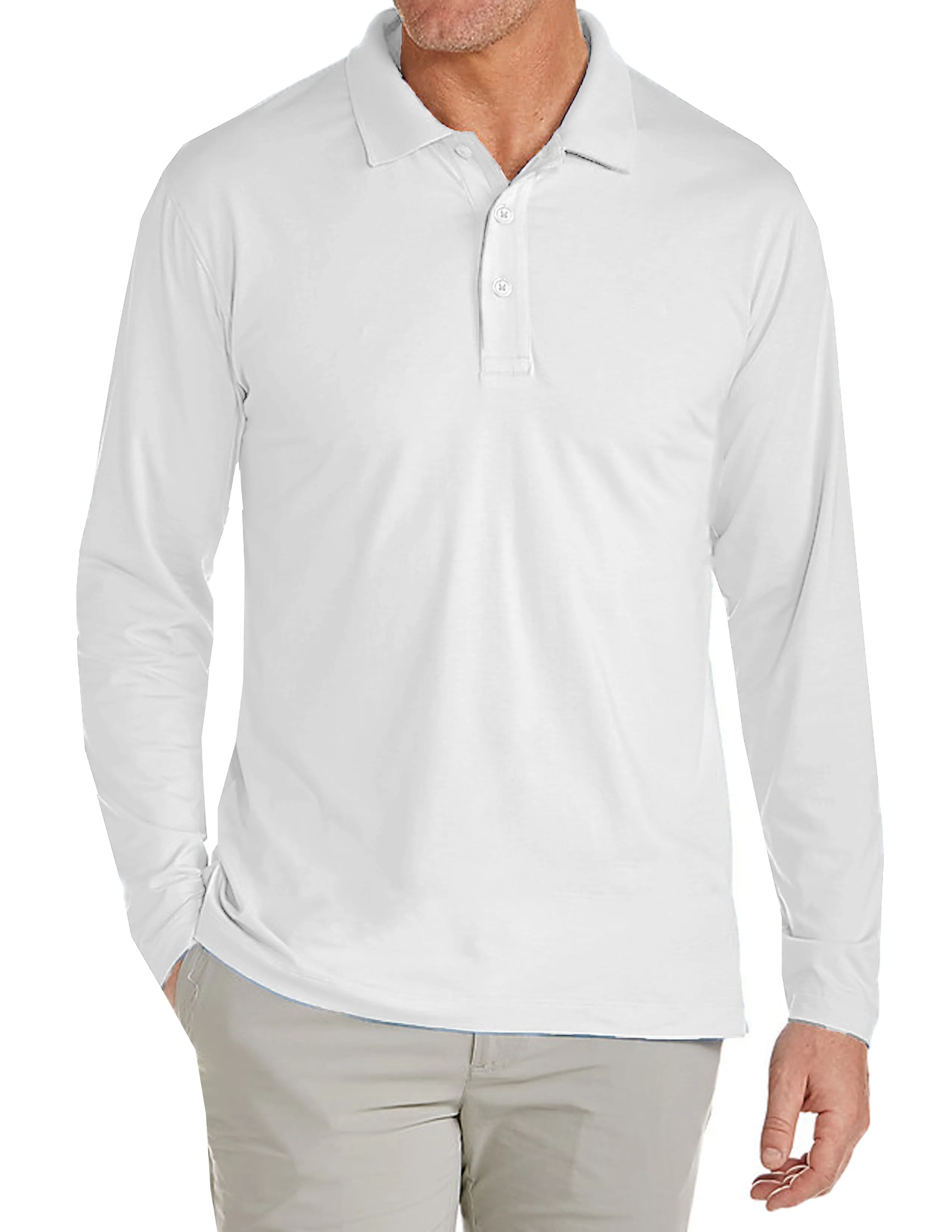 Men's Long Sleeve Pique Polo Shirt